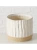 Boltze Osłonka w kolorze biało-beżowym na doniczkę - wys. 11,5 x Ø 13,5 cm