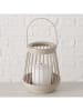 Boltze LED-Laterne "Fadi" in Beige - (H)18 x Ø 15 cm