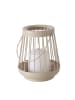 Boltze LED-Windlicht "Fadi" in Beige - (H)18 cm