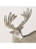 Boltze Dekoaufsteller "Cerf" in Silber/ Hellbraun - (H)27 cm