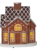 STAR Trading LED-Dekoobjekt "Gingerville" in Braun - (B)14 x (H)16 cm