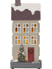 STAR Trading Dekoracja LED "Hus" w kolorze beżowo-brązowym - wys. 10,5 x Ø 24 cm