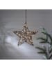 STAR Trading LED-Dekohänger "Vicke Star" in Braun - (B)40 x (H)40 cm