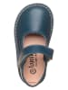 lamino Leren ballerina's met bandje donkerblauw