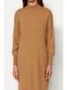 trendyol Sukienka dzianinowa w kolorze karmelowym