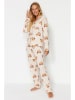 trendyol Pyjama beige/bruin/oranje