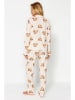 trendyol Piżama w kolorze beżowo-pomarańczowo-brązowym