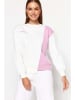 trendyol Sweatshirt in Weiß/ Rosa