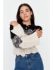 trendyol Pullover in Schwarz/ Creme