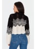 trendyol Sweter w kolorze czarno-kremowym