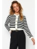 trendyol Cardigan in Creme/ Schwarz