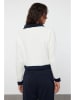 trendyol Cardigan in Weiß/ Dunkelblau