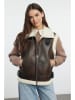 trendyol Kunstlederweste in Dunkelbraun