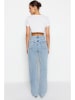 trendyol Dżinsy - Comfort fit - w kolorze błękitnym
