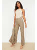 trendyol Marlenehose in Beige/ Braun