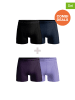 Muchachomalo 4er-Set: Boxershorts in Schwarz/ Dunkelblau/ Lila