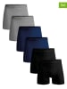 Muchachomalo 6er-Set: Boxershorts in Grau/ Dunkelblau/ Schwarz