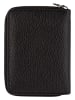 BAGmori Leder-Kartenetui in Schwarz - (B)11 x (H)8 x (T)2 cm