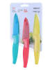 Alpina 2-delige set: keukenmessen geel/blauw/rood - 2x 3 stuks