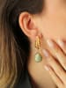 Pierres de Jade Vergold. Ohrstecker mit Edelsteinen