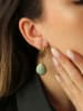 Pierres de Jade Vergold. Ohrstecker mit Edelsteinen