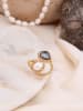 Pierres de Jade Vergold. Ring mit Perle und Perlmutt