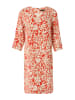 comma Kleid in Orange/ Creme