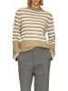 s.Oliver Pullover in Hellbraun/ Weiß