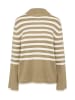 s.Oliver Pullover in Hellbraun/ Weiß