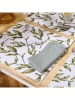 Sauter 4-delige set: placemats wit/groen - (L)40 x (B)35 cm
