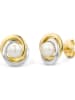 Revoni Geel-/ witgouden oorstekers met parels