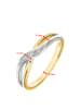 Revoni Gold-/ Weißgold-Ring mit Diamanten