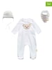 Steiff 3-delige outfit wit/beige