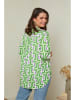 Curvy Lady Bluzka w kolorze zielono-białym