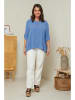 Curvy Lady Bluse in Blau
