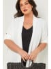 Curvy Lady Kardigan w kolorze białym
