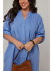 Curvy Lady Leinen-Kleid in Blau