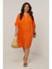 Curvy Lady Leinen-Kleid in Orange