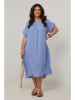 Curvy Lady Lniana sukienka w kolorze błękitnym