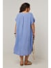 Curvy Lady Lniana sukienka w kolorze błękitnym