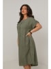 Curvy Lady Leinen-Kleid in Khaki