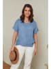 Curvy Lady Leinen-Shirt in Blau