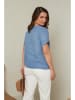 Curvy Lady Lniana koszulka w kolorze niebieskim