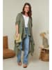 Curvy Lady Leinen-Cardigan in Khaki