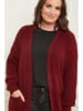 Curvy Lady Kardigan w kolorze bordowym
