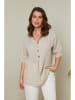 Curvy Lady Leinen-Bluse in Beige