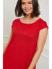 Curvy Lady Lniana sukienka w kolorze czerwonym