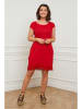 Curvy Lady Leinen-Kleid in Rot