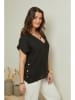 Curvy Lady Leinen-Shirt in Schwarz