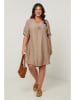 Curvy Lady Sukienka w kolorze szarobrązowym